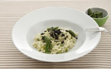 Risotto asparagi e olive