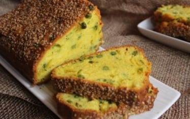 Plumcake zafferano e piselli