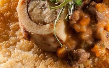 Riso al salto con ossobuco