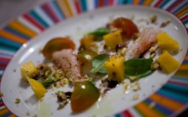 Catalana tropicale di scampi