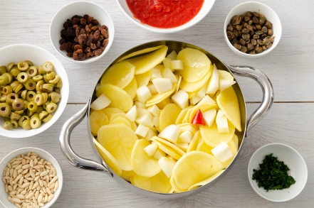Preparazione Baccalà con le pere - Fase 2 Preparazione Baccalà con le pere - Fase 2
