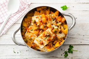 Preparazione Baccalà con le pere - Fase 3