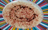 Risotto bianco con gelo di fegatini e aceto balsamico tradizionale