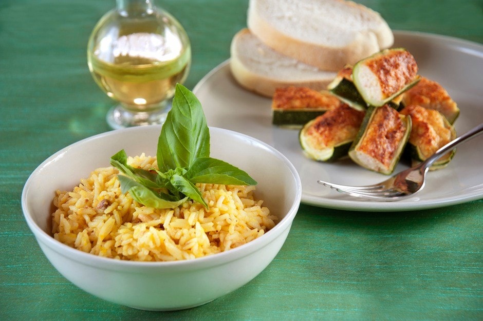 Riso basmati e bocconcini di zucchine ripiene ricetta