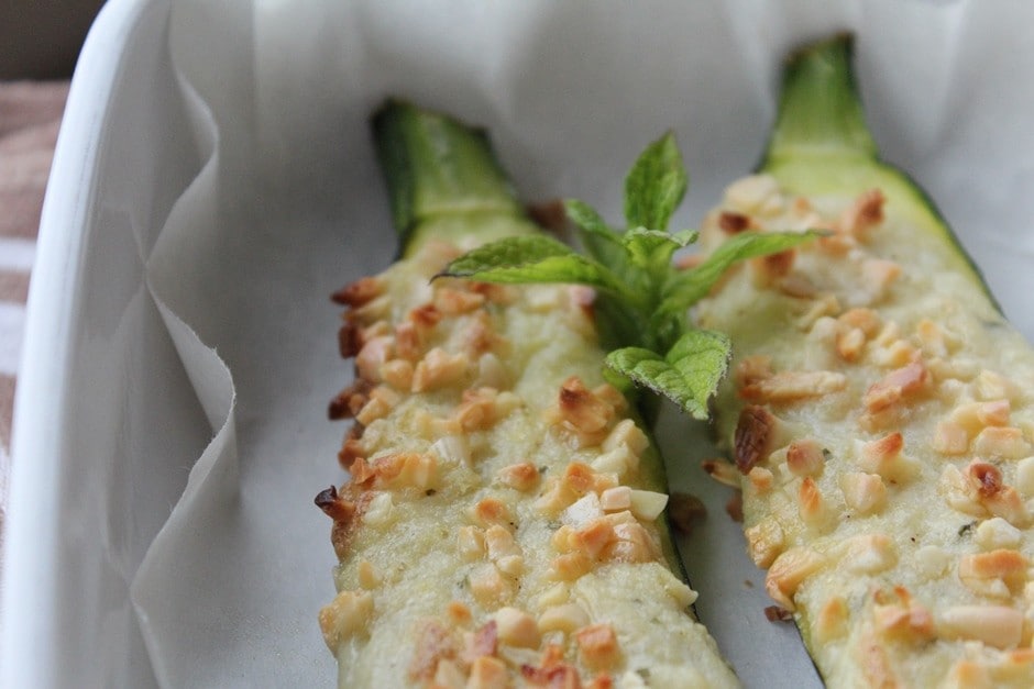 Zucchine ripiene con crema di patate alla menta ricetta