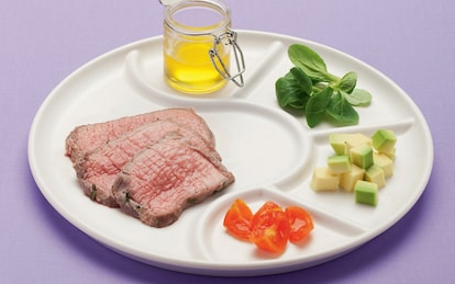 Roast-beef di magatello all’alloro con verdure