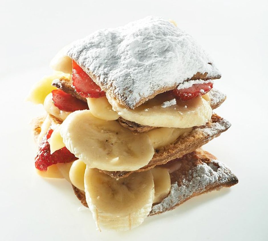 Millefoglie, fragole e banana ricetta