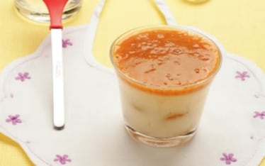 Composta di pere con biscotti e salsa di cachi