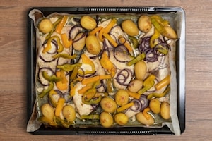 Preparazione Pesce spada al forno con verdure - Fase 2