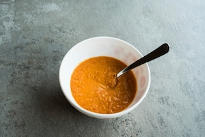 Preparazione Rigatoni integrali con crema di peperoni - Fase 2