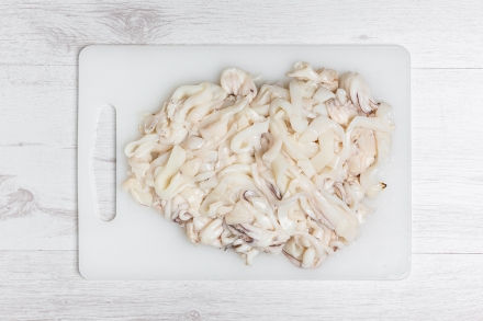 Preparazione Seppie allo zenzero - Fase 1 Preparazione Seppie allo zenzero - Fase 1