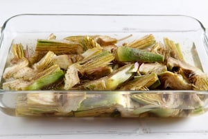 Preparazione Lasagne ai carciofi, taleggio e pancetta arrotolata - Fase 1