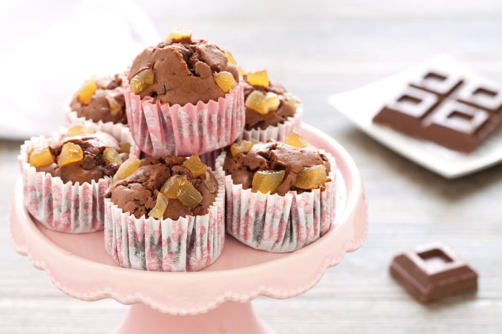 Muffin al cioccolato al latte e zenzero ricetta