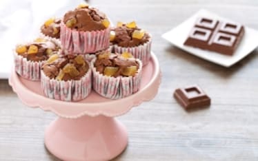 Muffin al cioccolato al latte e zenzero