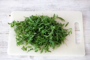 Preparazione Fusilli, rucola, salmone e zenzero - Fase 1