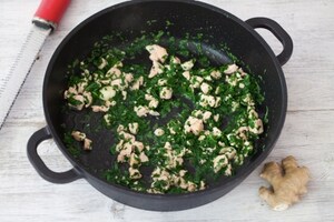 Preparazione Fusilli, rucola, salmone e zenzero - Fase 2