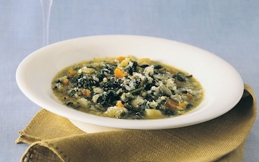 Minestra di riso e spinaci