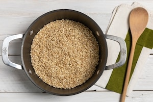 Preparazione Orzotto alla zucca con mandorle e rosmarino - Fase 1