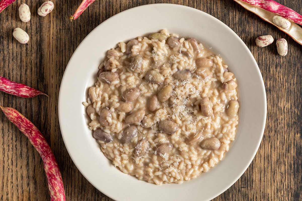 Risotto ai borlotti ricetta