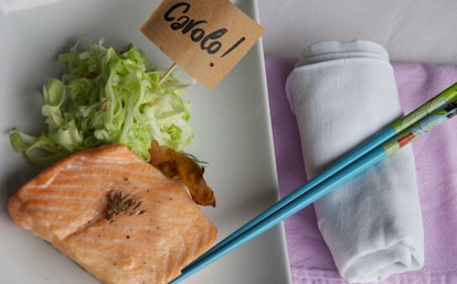 Salmone e cavolo cappuccio al finocchietto