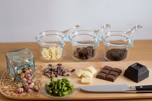 Preparazione Mendiant alla rosa - Fase 1