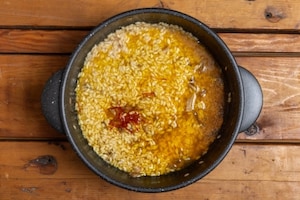 Preparazione Risotto funghi porcini e zafferano - Fase 4