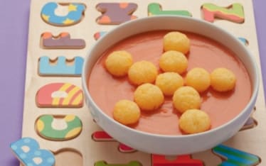Vellutata di pomodoro con palline di mais