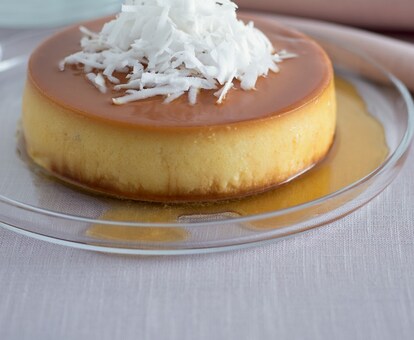 Crème caramel al cocco