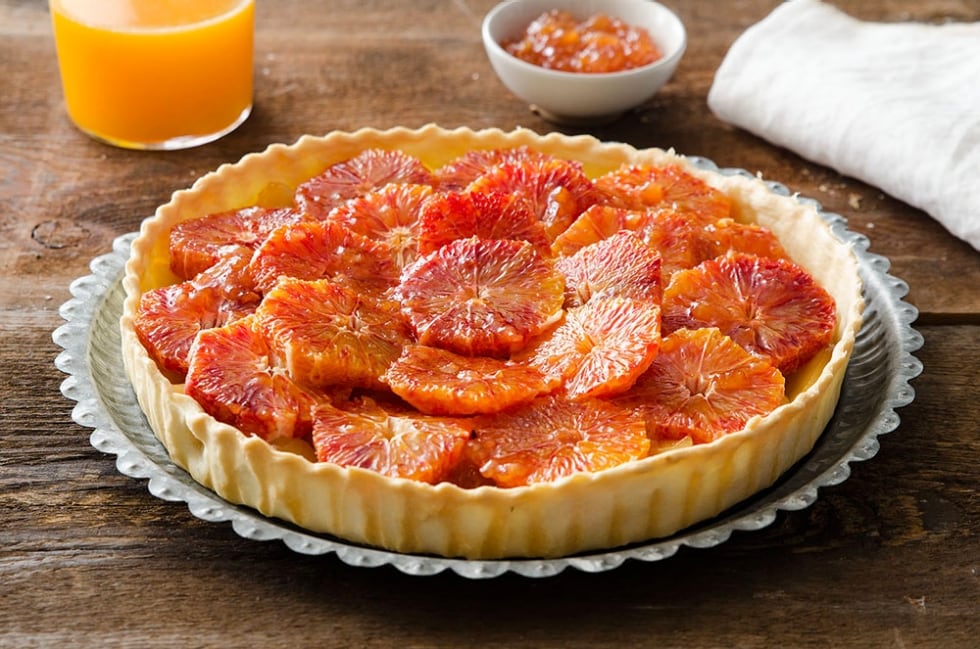 Crostata caramellata di mele e arance ricetta