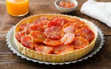 Crostata caramellata di mele e arance