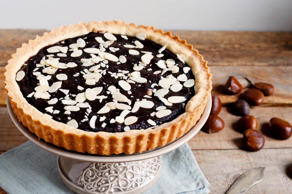 Crostata con crema di castagne ricetta