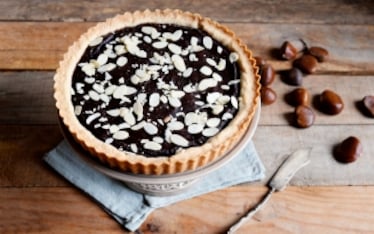 Crostata con crema di castagne