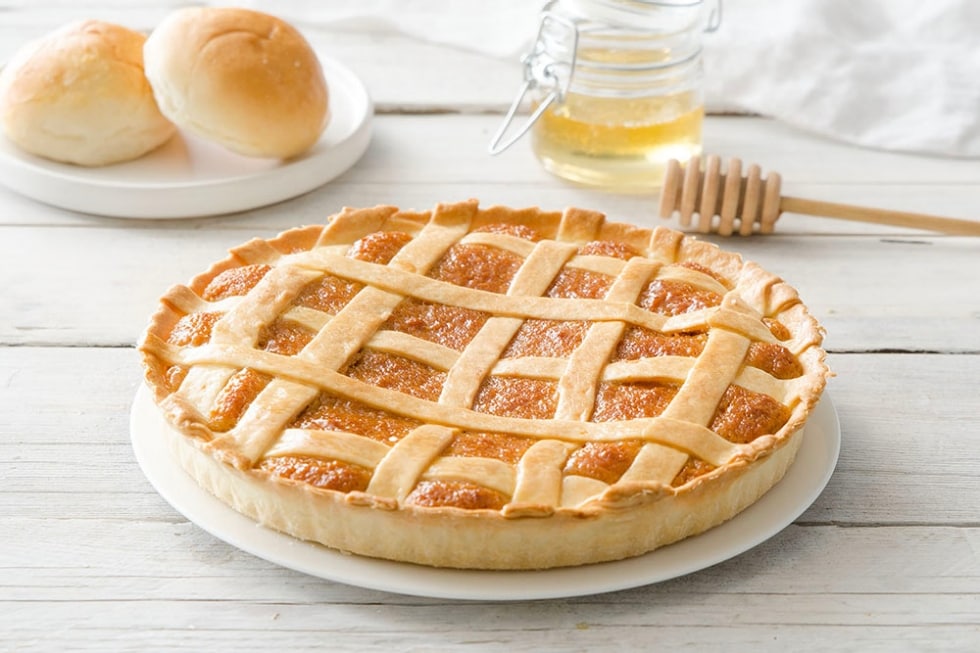 Crostata al miele e pane ricetta