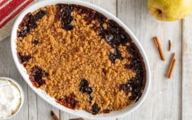 Crumble di pere e cioccolato