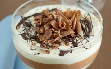Mousse di cioccolato bianco e gianduia