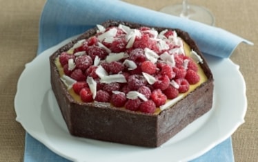 Tarte ai lamponi e cioccolato bianco