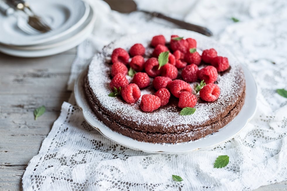 Torta al cioccolato e lamponi ricetta