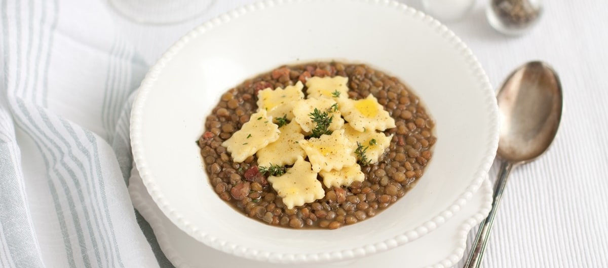 Zuppa di lenticchie con spoja lorda ricetta