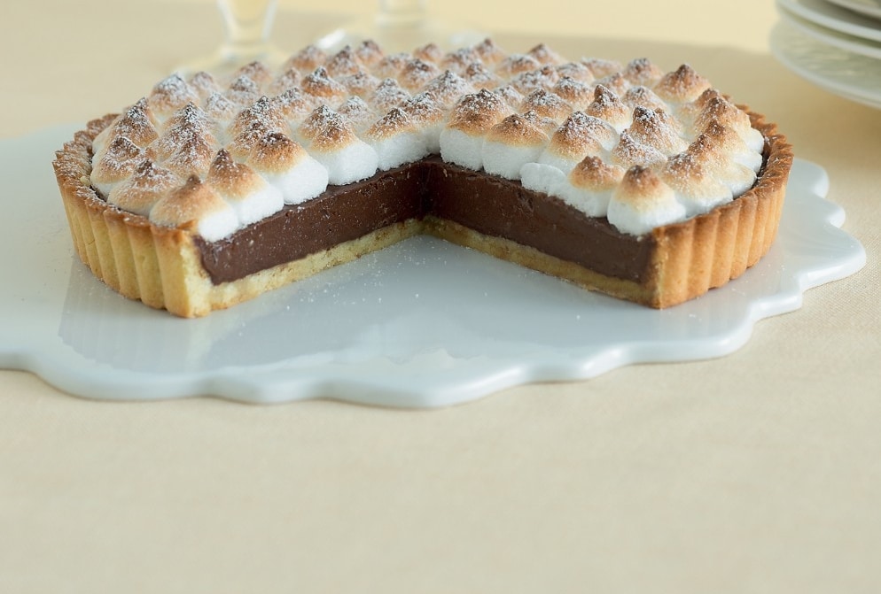 Crostata meringata con crema di cioccolato ricetta