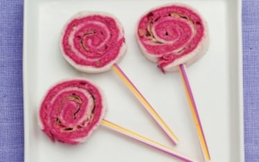 "Lecca lecca" di radicchio e barbabietola