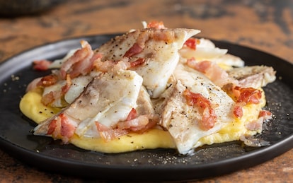 Orata con salsa carbonara