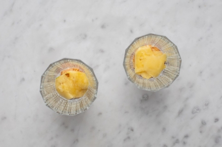 Preparazione Trifle di panna cotta - Fase 2 Preparazione Trifle di panna cotta - Fase 2