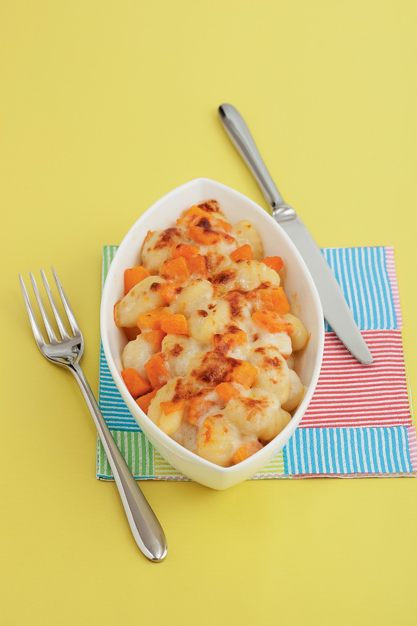 Gnocchi gratinati con zucca napoletana e scamorza affumicata ricetta