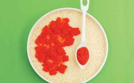 Preparazione Pizza di riso - Fase 2 Preparazione Pizza di riso - Fase 2