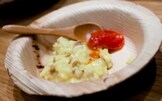 Risotto con luganega, stracchino e pomodori saltati