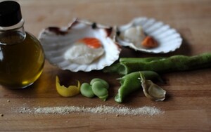 Preparazione Capesante e fave - Fase 1