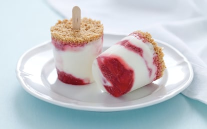 Cheesecake alle fragole sullo stecco