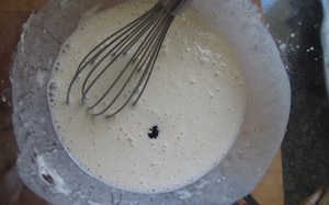 Preparazione Crepes con Nutella, ciliegie denocciolate e mandorle integrali - Fase 1