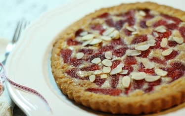 Torta di fragole e mandorle