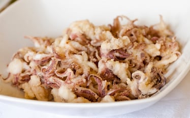 Ciuffetti di calamaro fritti